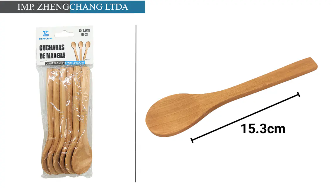 Cucharita de madera 15.3cm  1