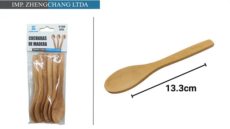 Cucharita de madera 13.3cm 1