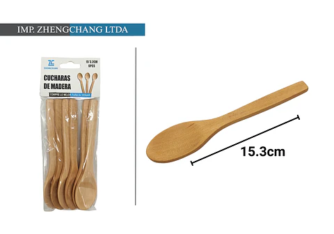 Cucharita de madera 15.3cm  