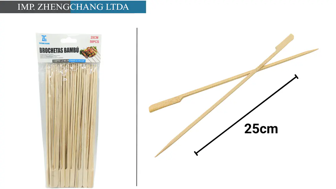 Brochetas de bambú 25cm 1