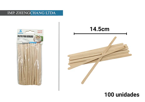 Palitos para revolver 14.5cm pack 100 uds