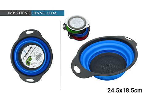 Colador plegable de silicona redondo 24.5cm