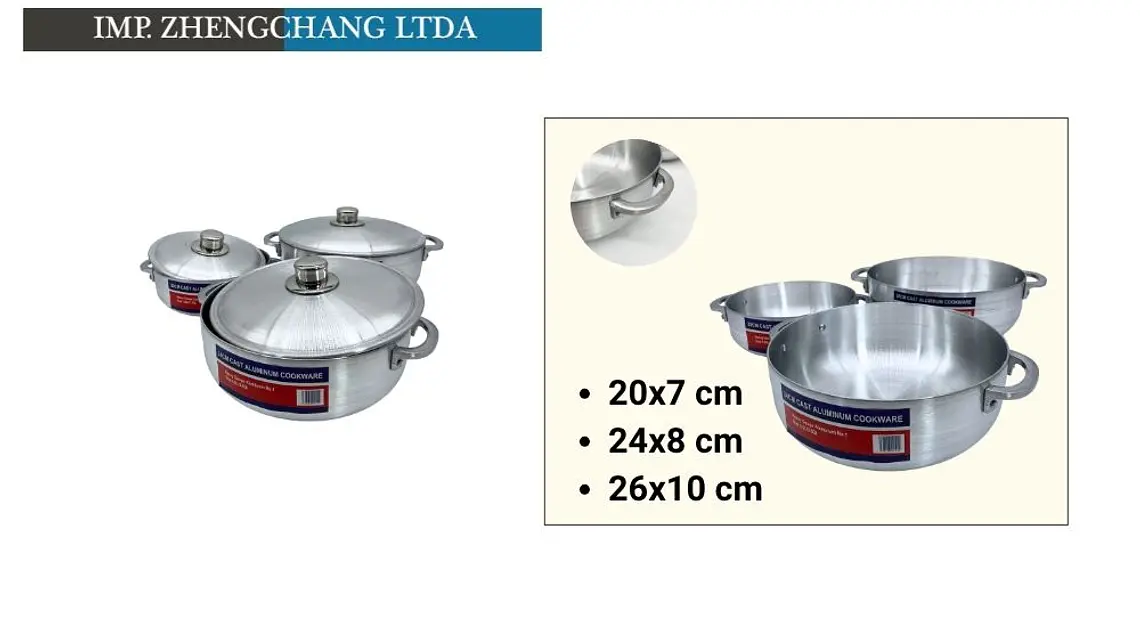 Juego de calderos olla 3 Piezas 1
