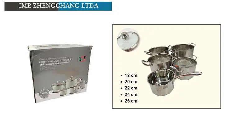 Bateria de cocina 5 Ollas 1