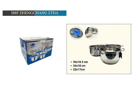 Bateria de cocina 3 Ollas  