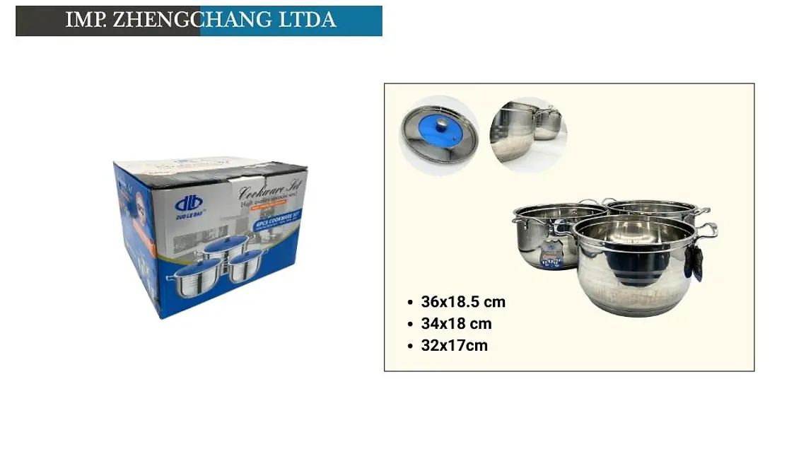 Bateria de cocina 3 Ollas   1