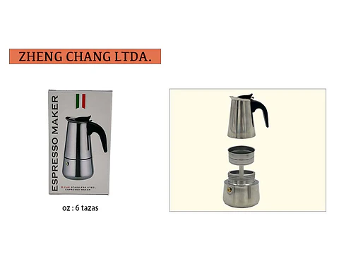 Cafetera De Acero Inoxidable De 6 Tazas (x6)