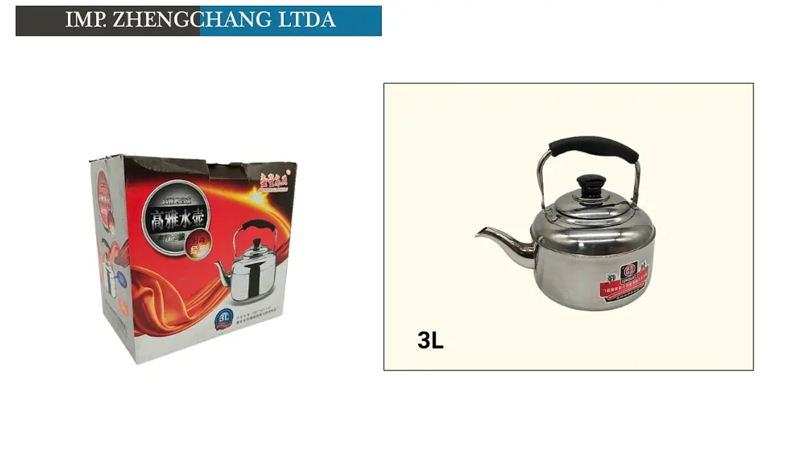 Tetera acero inox. 3L (x6) 1