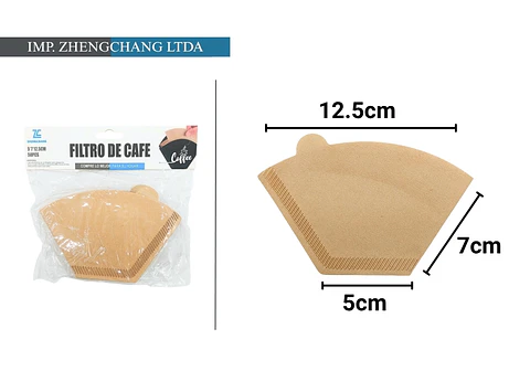 Filtro de papel para cafe tipo U pequeño 50Pcs (x12)