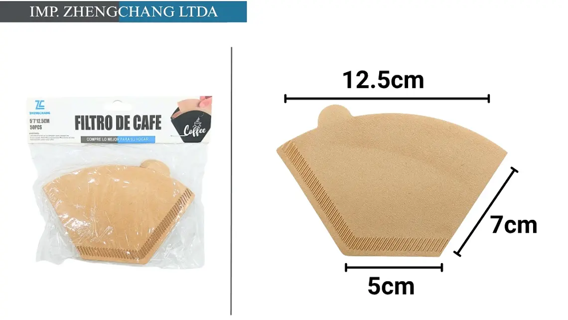 Filtro de papel para cafe tipo U pequeño 50Pcs (x12) 1
