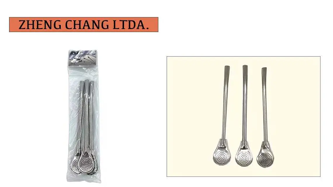 Bombilla para mate-Pajita grande Acero Inox. (x20) 1
