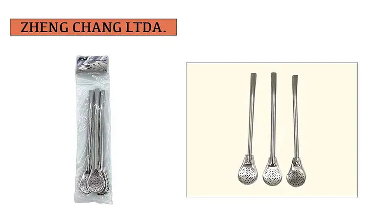 Bombilla para mate-Pajita grande Acero Inox. (x20) 1