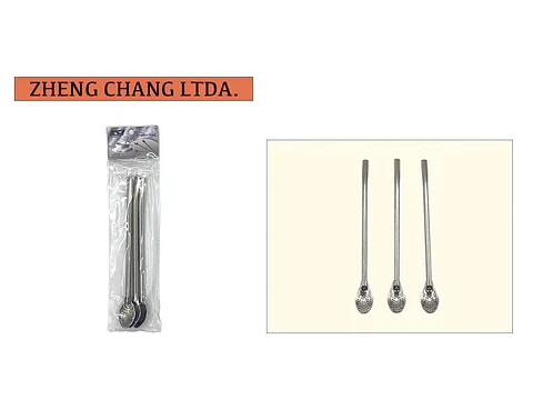Bombilla para mate-Pajita Mediana Acero Inox. (x20)
