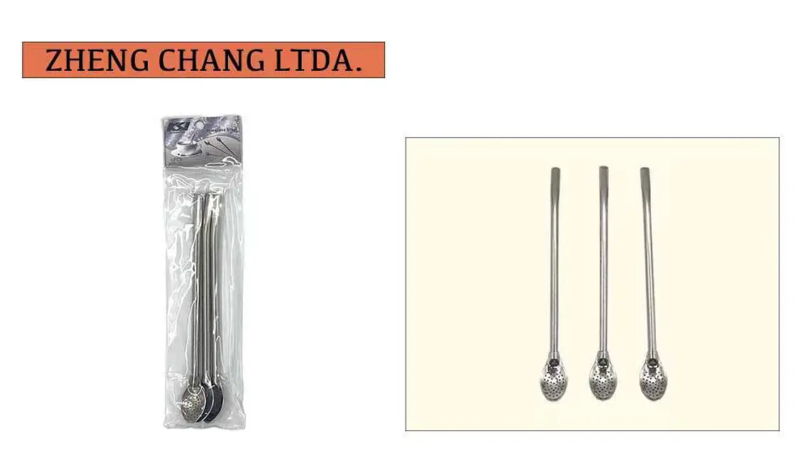 Bombilla para mate-Pajita Mediana Acero Inox. (x20) 1