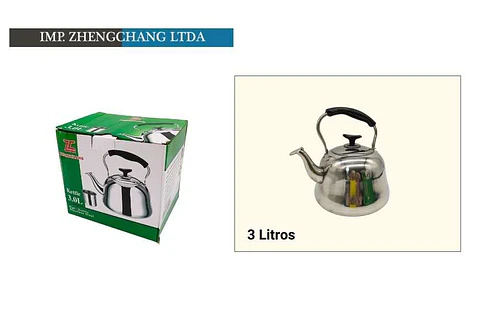 Tetera clasica acero inox 3L (x6)
