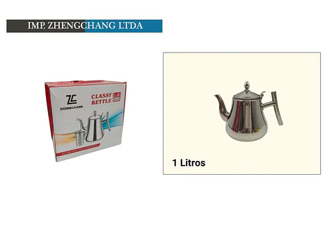 Tetera Jarra tipo cassette acero inox. 1L (x6)