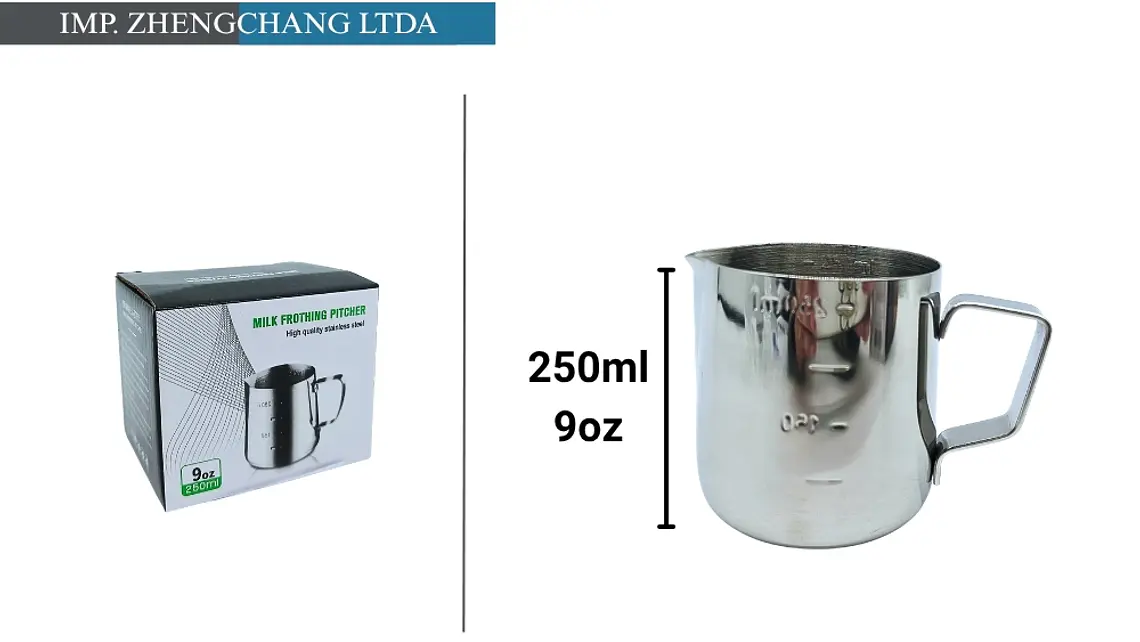 Jarra para Latte acero inox. Espumador 250ml-9 Oz (x5) 1