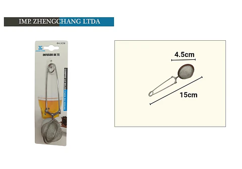  Infusor de té pinza con mango 4.5cm (x12)