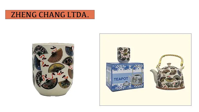 Taza ceramica Estilo Japones grabado abanico (x6) 1