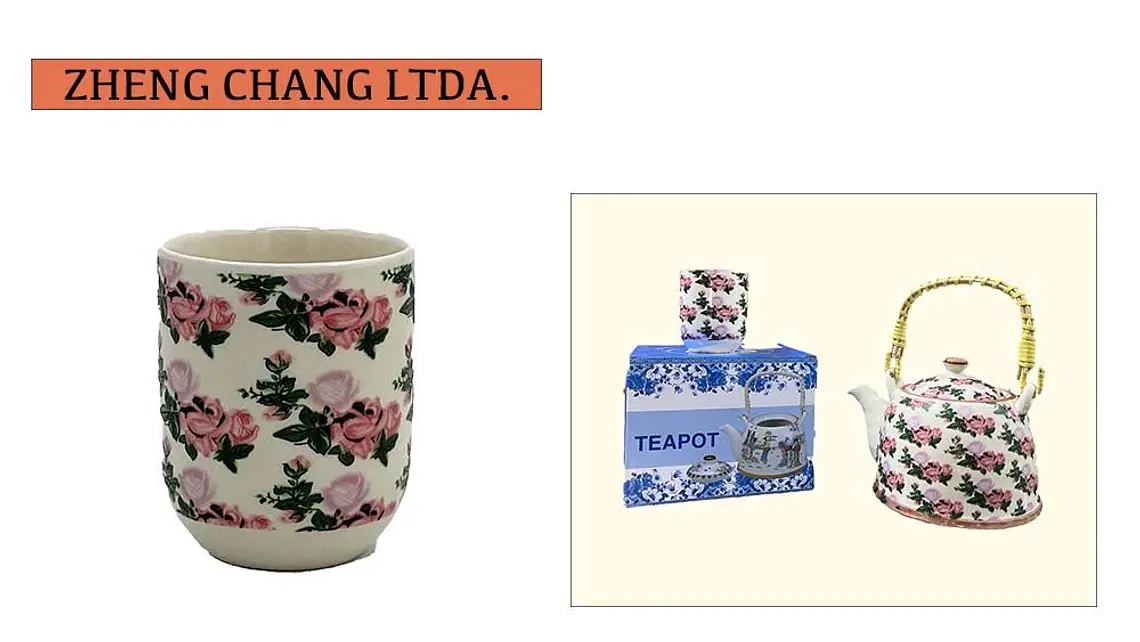 Taza ceramica Estilo Japones grabado Flor rosada (x6) 1