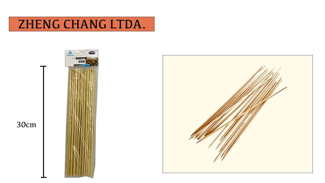 Brocheta de bambú 30cmx5mm (x12) 1