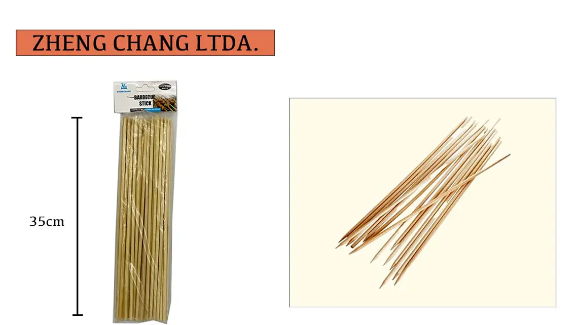 Brocheta de bambú 35cmx5mm (x12) 1