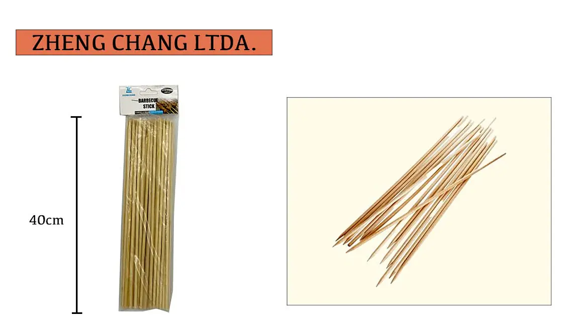 Brocheta de bambú 40cmx5mm (x12) 1