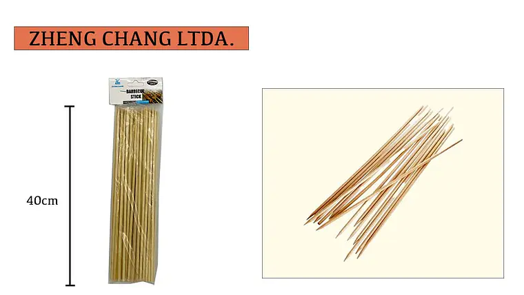Brocheta de bambú 40cmx5mm (x12) 1