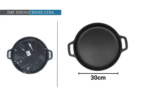 Plancha de hierro fundido dos asas tipo bandeja(x4)