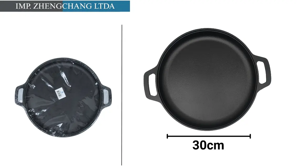 Plancha de hierro fundido dos asas tipo bandeja(x4) 1