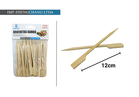 brocheta de bambú tipo teppo 12CM 50 unid.