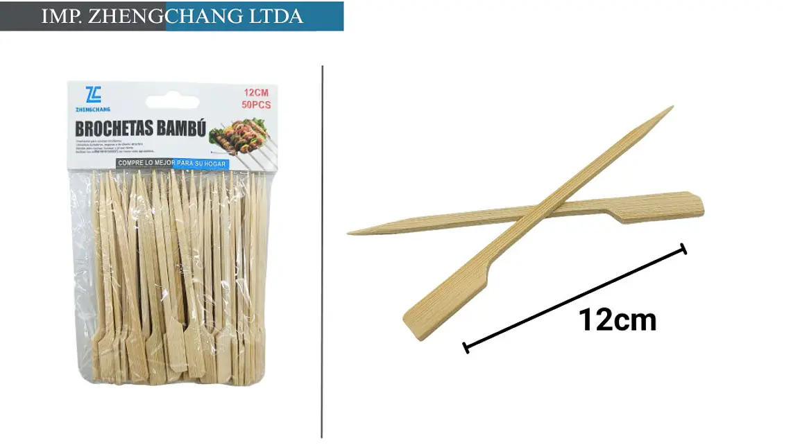 brocheta de bambú tipo teppo 12CM 50 unid. 1
