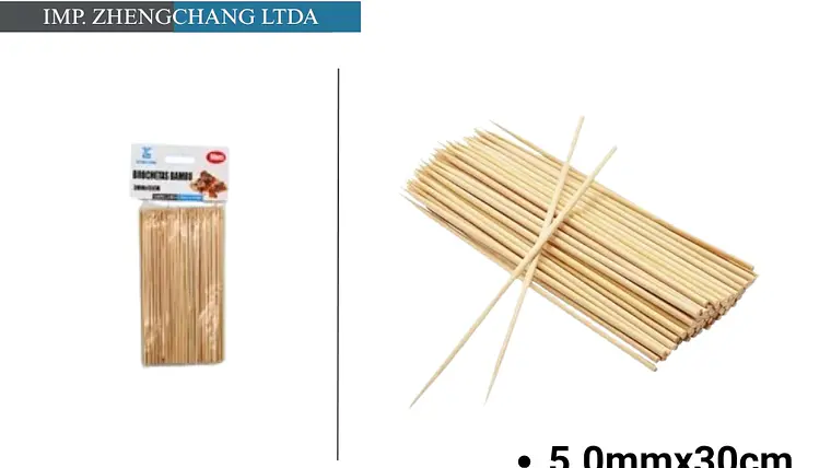 brocheta de bambú 5.0×30CM (x12) 1