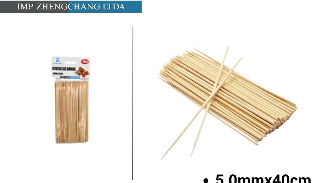 brocheta de bambú 5.0×40CM (x12) 1