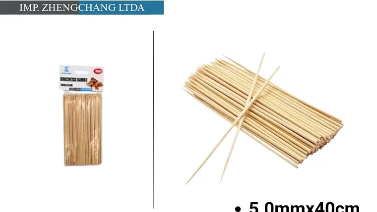 brocheta de bambú 5.0×40CM (x12) 1