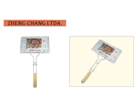 Rejilla barbacoa metal natural 58x34x25cm mediana (x6)