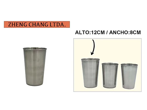 Vaso acero Inox para frio y calor extra grande (x20)