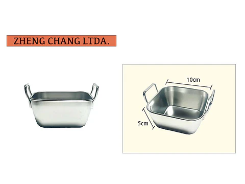 Bowl cuadrado para snack Inox. (x10)