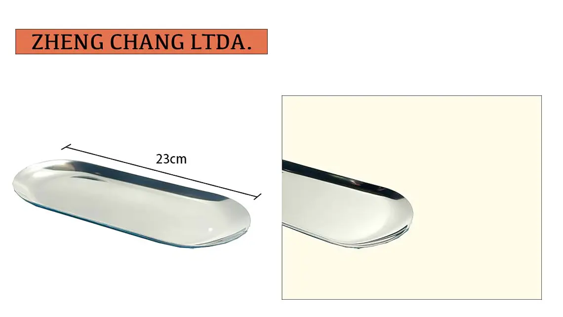 Bandeja redonda acero Inox. de 23 cm (x10) 1
