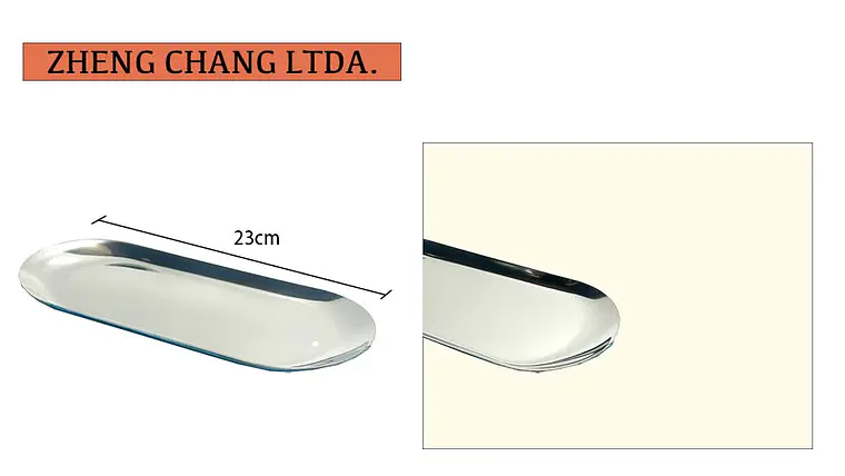 Bandeja redonda acero Inox. de 23 cm (x10) 1