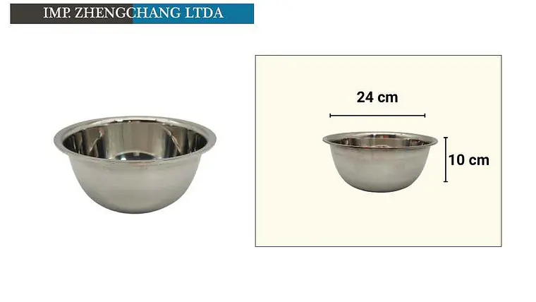 Bowl acero Inox. para condimentar 24cm (x10) 1
