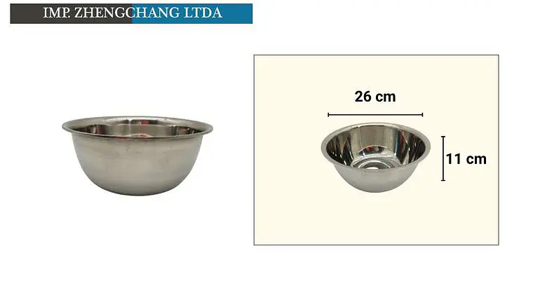 Bowl acero Inox. para condimentar 26cm (x10) 1