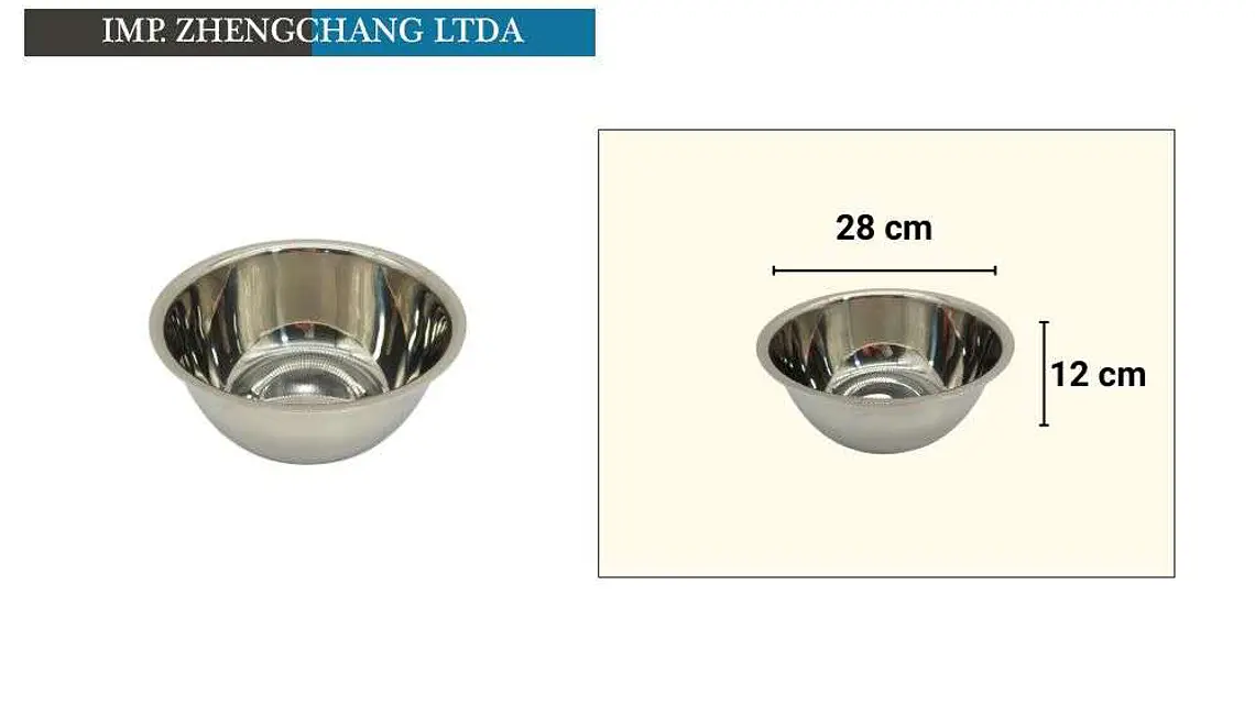 Bowl acero Inox. para condimentar 28cm (x10) 1