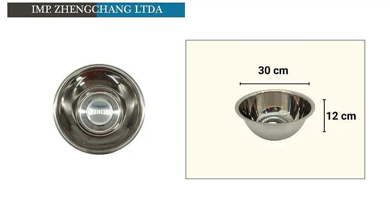 Bowl acero Inox. para condimentar 30cm (x10) 1