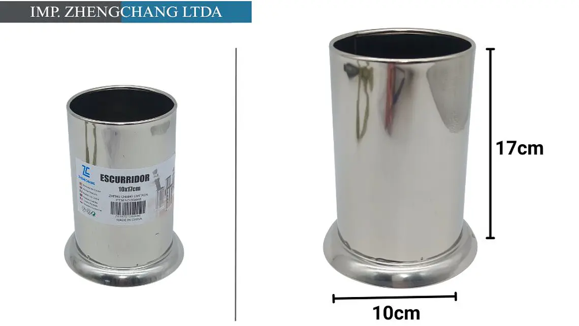 Escurridor en Inox. pequeño con base sin perforar 10×17CM (x12) 1