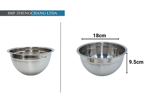 Bowl acero Inox. para ensaladas 18cm (x10)