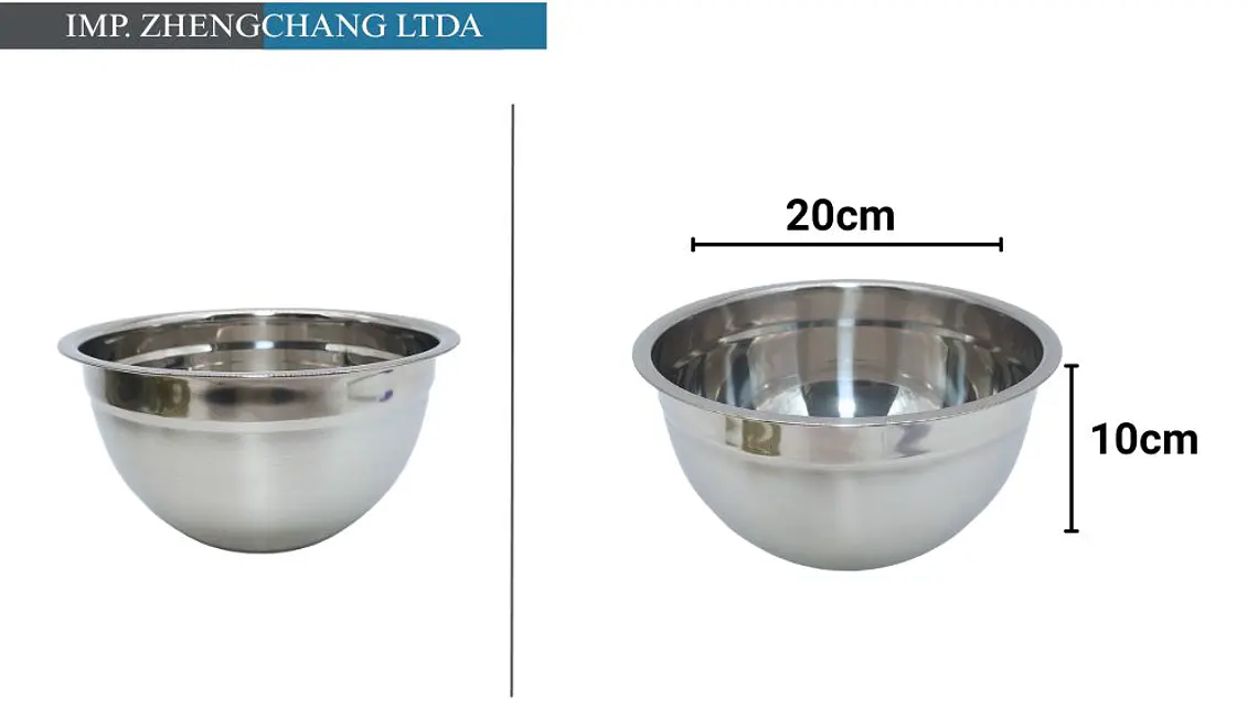 Bowl acero Inox. para ensaladas 20cm (x10) 1