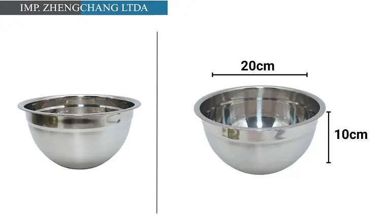 Bowl acero Inox. para ensaladas 20cm (x10) 1