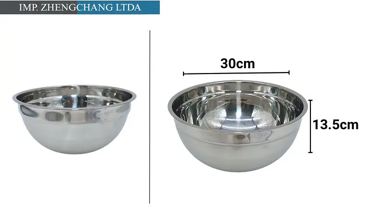 Bowl acero Inox. para ensaladas 30cm (x10) 1