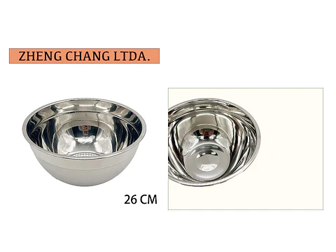 Bowl acero Inox. para ensaladas 26cm (x12)